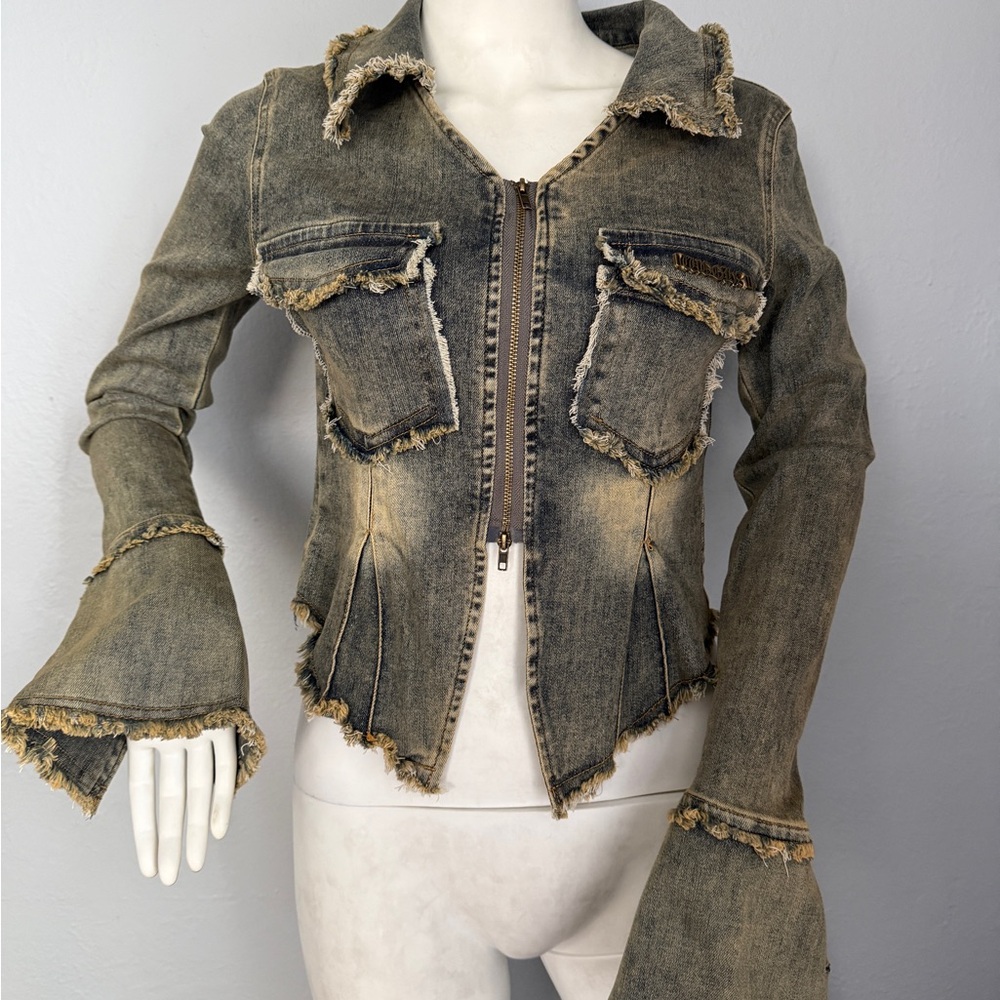 Aelfric Eden Vintage Wash Frayed Denim Jacket